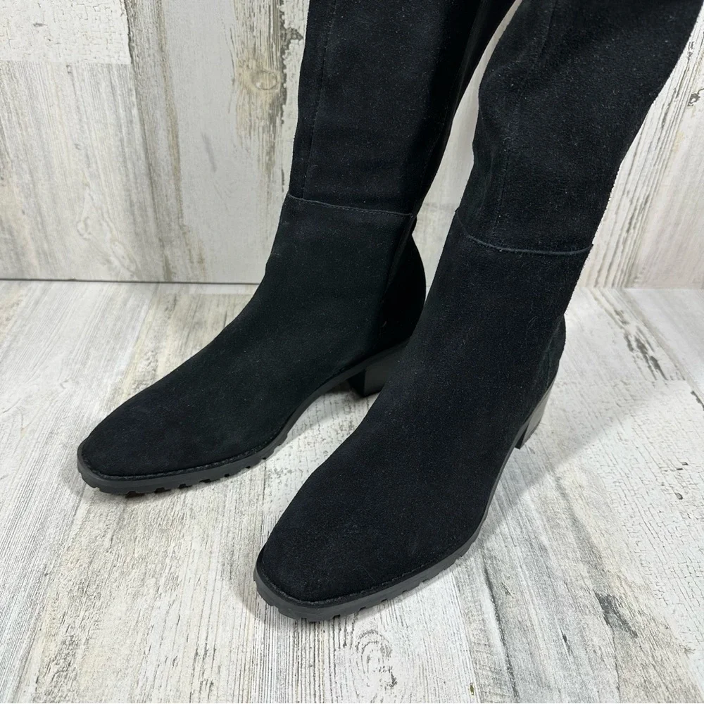 NEW Blondo Sierra Black Suede Leather Waterproof Over the Knee Boots #1295 - Picture 5 of 13